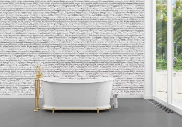 Papel De Parede Adesivo Decorativo Tijolo Tijolinho Branco