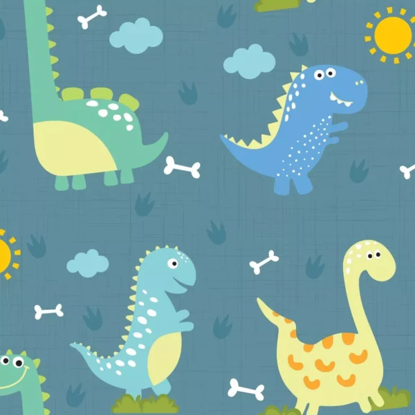 Papel De Parede Adesivo Dinossauro Baby Grande 57x270cm