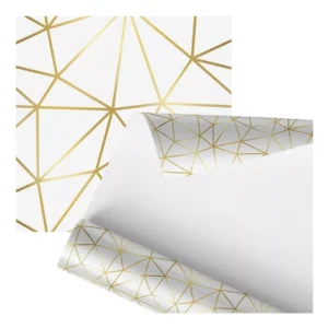 Papel De Parede Adesivo Dourado Minimalista Geométrico 2,80m