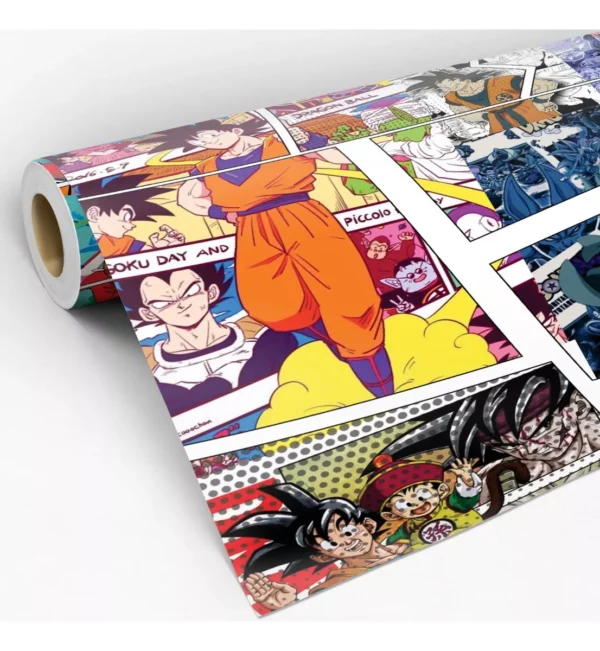 Papel De Parede Adesivo Dragon Ball Anime Goku Vinil Lavável