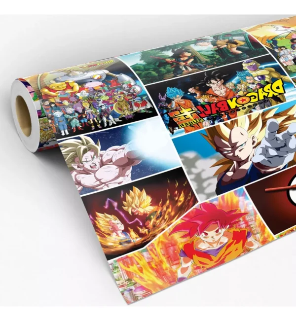 Papel De Parede Adesivo Dragon Ball Sala E Quarto Lavável