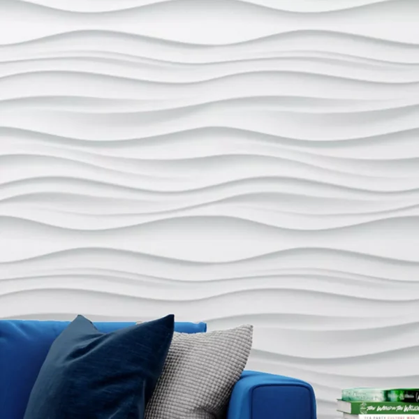 Papel De Parede Adesivo Efeito Gesso 3d Ondas Dunas 6m