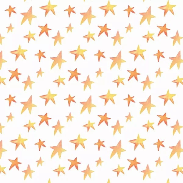 Papel De Parede Adesivo Estrelas Amarelas Decoração Bebê 18m