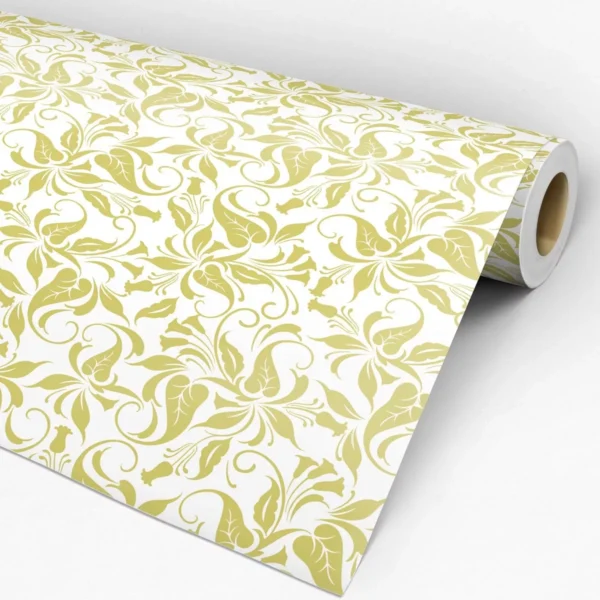 Papel De Parede Adesivo Floral Amarelo