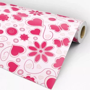 Papel De Parede Adesivo Floral Coração