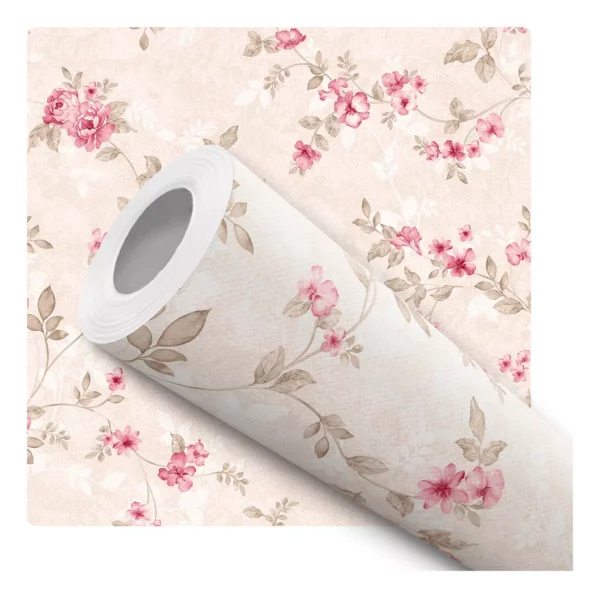 Papel De Parede Adesivo Floral Delicado Quarto Casal 10m