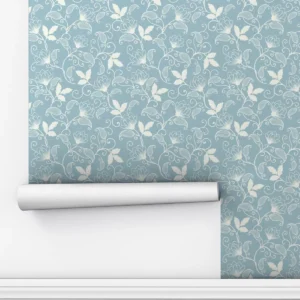 Papel De Parede Adesivo Floral Flores Arabesco 10m