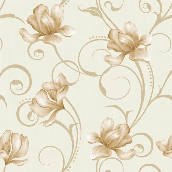 Papel De Parede Adesivo Floral Lírios Delicado Lavável 3m