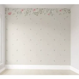 Papel De Parede Adesivo Floral Quarto De Bebê Infantil 1m²