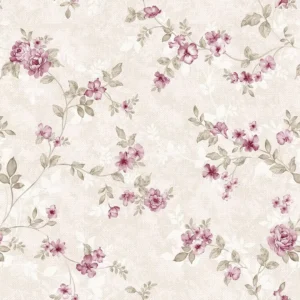 Papel De Parede Adesivo Floral Rosa Claro Delicado - 2,10m