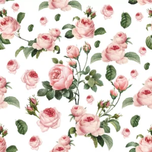 Papel De Parede Adesivo Floral Rosas Tons Delicados Rosé