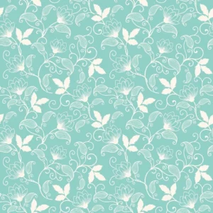 Papel De Parede Adesivo Floral Verde Tífany Delicado - 1,05m