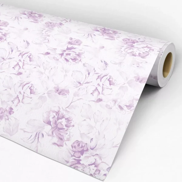 Papel De Parede Adesivo Floral Vintage Rosa