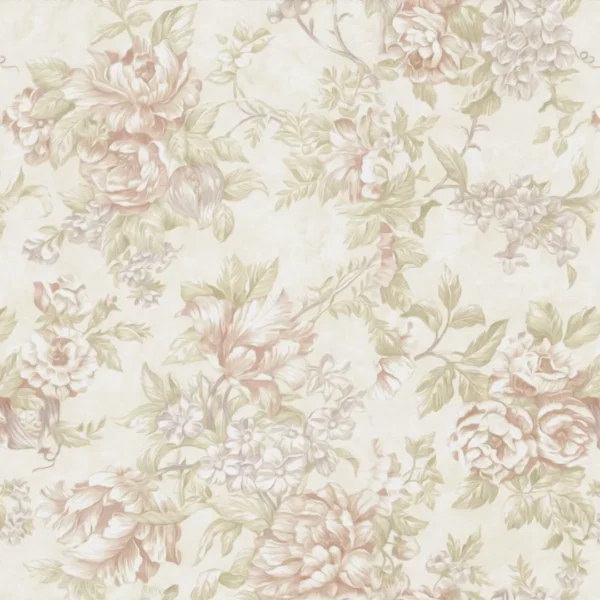 Papel De Parede Adesivo Floral Vintage Tons Claros - 12m