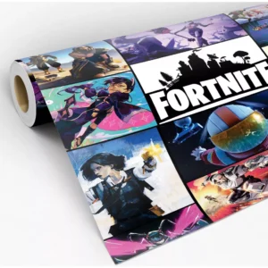 Papel De Parede Adesivo Fortnite Quarto Gamer Vinil Lavável