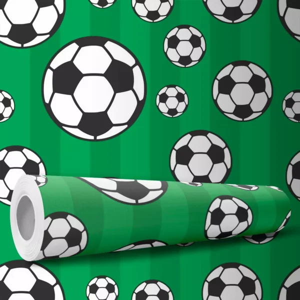 Papel De Parede Adesivo Futebol Fundo Teen Menino Verde 10m