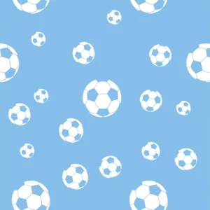 Papel De Parede Adesivo Futebol Menino Azul Claro Com Branco