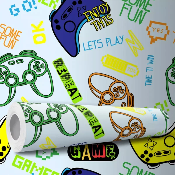 Papel De Parede Adesivo Game Gamer Video Controles 12m