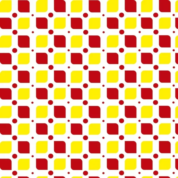 Papel De Parede Adesivo Geométrico Abstrato Vermelho Amarelo