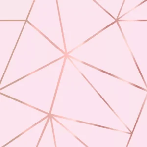 Papel De Parede Adesivo Geométrico Rosa E Rosê Gold