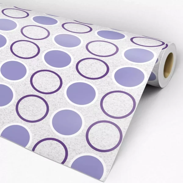 Papel De Parede Adesivo Geométrico Roxo Branco E Cinza