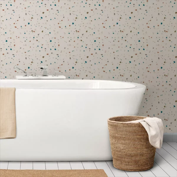 Papel De Parede Adesivo Granilite Terrazzo Sala 10m