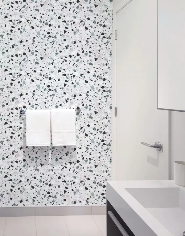 Papel De Parede Adesivo Granilite Terrazzo Tanzanita Quarto