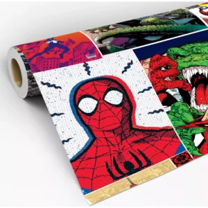 Papel De Parede Adesivo Homem Aranha Quadrinhos Lavável