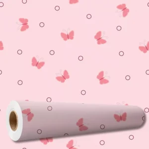 Papel De Parede Adesivo Infantil Bebê Borboletas Rosas