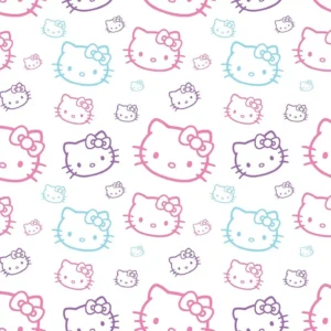 Papel De Parede Adesivo Infantil Gatinha Hello Kitty 3,10m