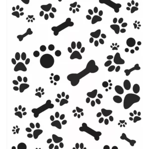 Papel De Parede Adesivo Infantil Pet Patinhas Lavável Preto1