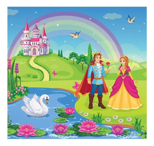 Papel De Parede Adesivo Infantil Princesa Quarto Menina 725