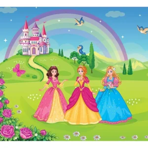 Papel De Parede Adesivo Infantil Princesas Quarto Menina 727