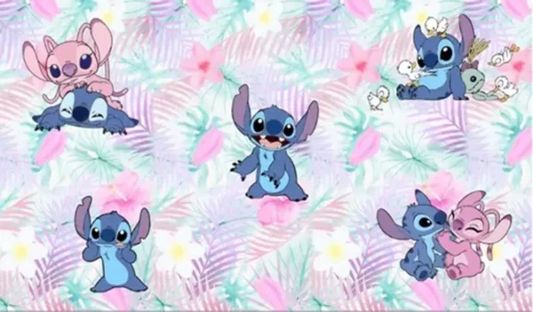 Papel De Parede Adesivo Infantil Stitch L 2.00x2.00 A