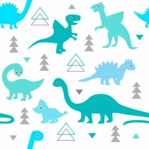 Papel De Parede Adesivo Infantil Verde Dinosauro 12m