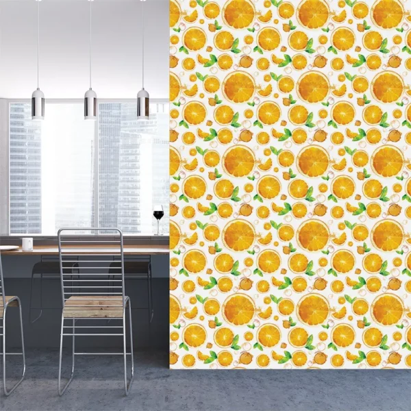 Papel De Parede Adesivo - Laranja - Fruta - Cozinha - 316ppc