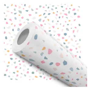 Papel De Parede Adesivo Lavabo Branco Granilite Colorido 10m