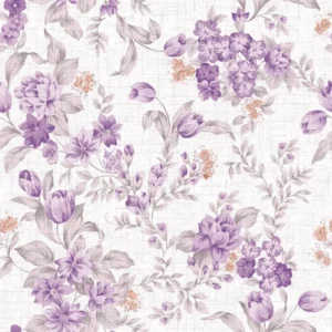 Papel De Parede Adesivo Lavanda Floral Elegante Roxo 2.5m