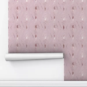 Papel De Parede Adesivo Lavável Abstrato Rosê Rosa Sala 5m