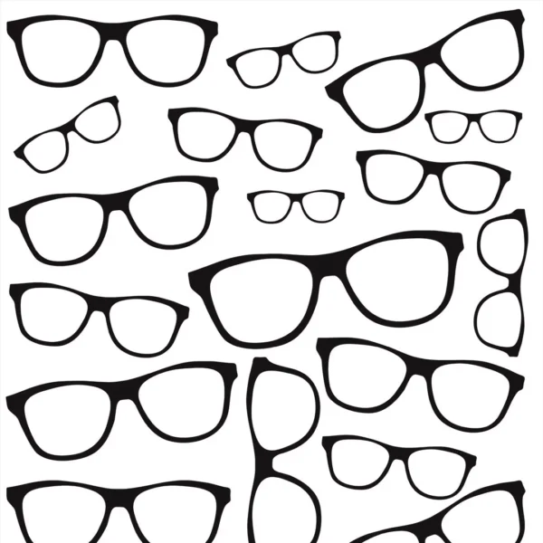 Papel De Parede Adesivo Lavável Branco Óculos Preto Glasses