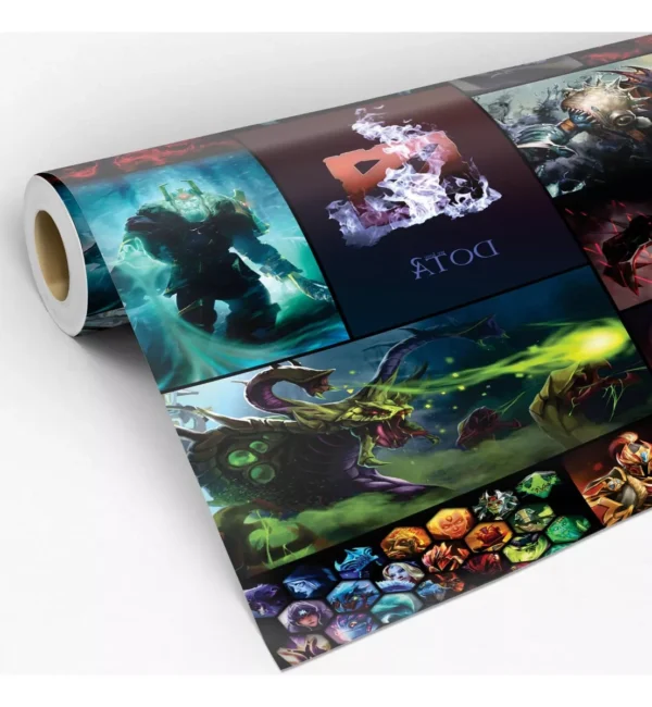 Papel De Parede Adesivo Lavável Dota 2 Quarto E Sala Gamer