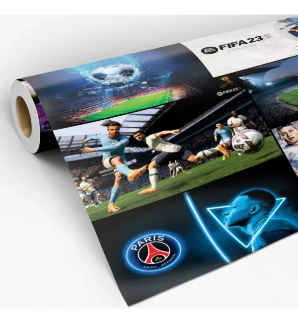 Papel De Parede Adesivo Lavável Fifa Quarto E Sala Gamer