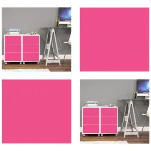 Papel De Parede Adesivo Lavável Liso Rosa Pink 10mx45cm