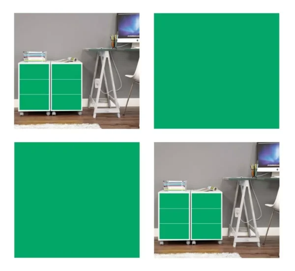 Papel De Parede Adesivo Lavável Liso Verde Bandeira 10mx45cm