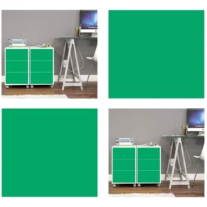 Papel De Parede Adesivo Lavável Liso Verde Bandeira 3mx45cm