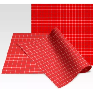 Papel De Parede Adesivo Lavável Pastilha 10 Metros Vermelho