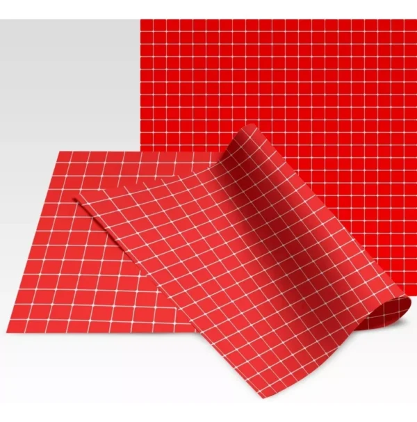 Papel De Parede Adesivo Lavável Pastilha 10 Metros Vermelho