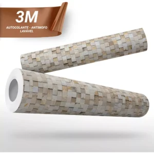 Papel De Parede Adesivo Lavável Pastilha Banheiro Cozinha 3m