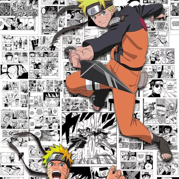 Papel De Parede Adesivo Lavável Quadrinho Mangá Naruto Anime