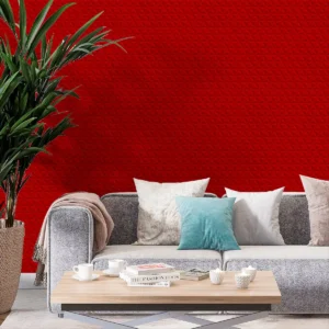 Papel De Parede Adesivo Lavável Sala Vermelho 2m